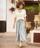 Joe Browns Slit Smocked Maxi Skirt