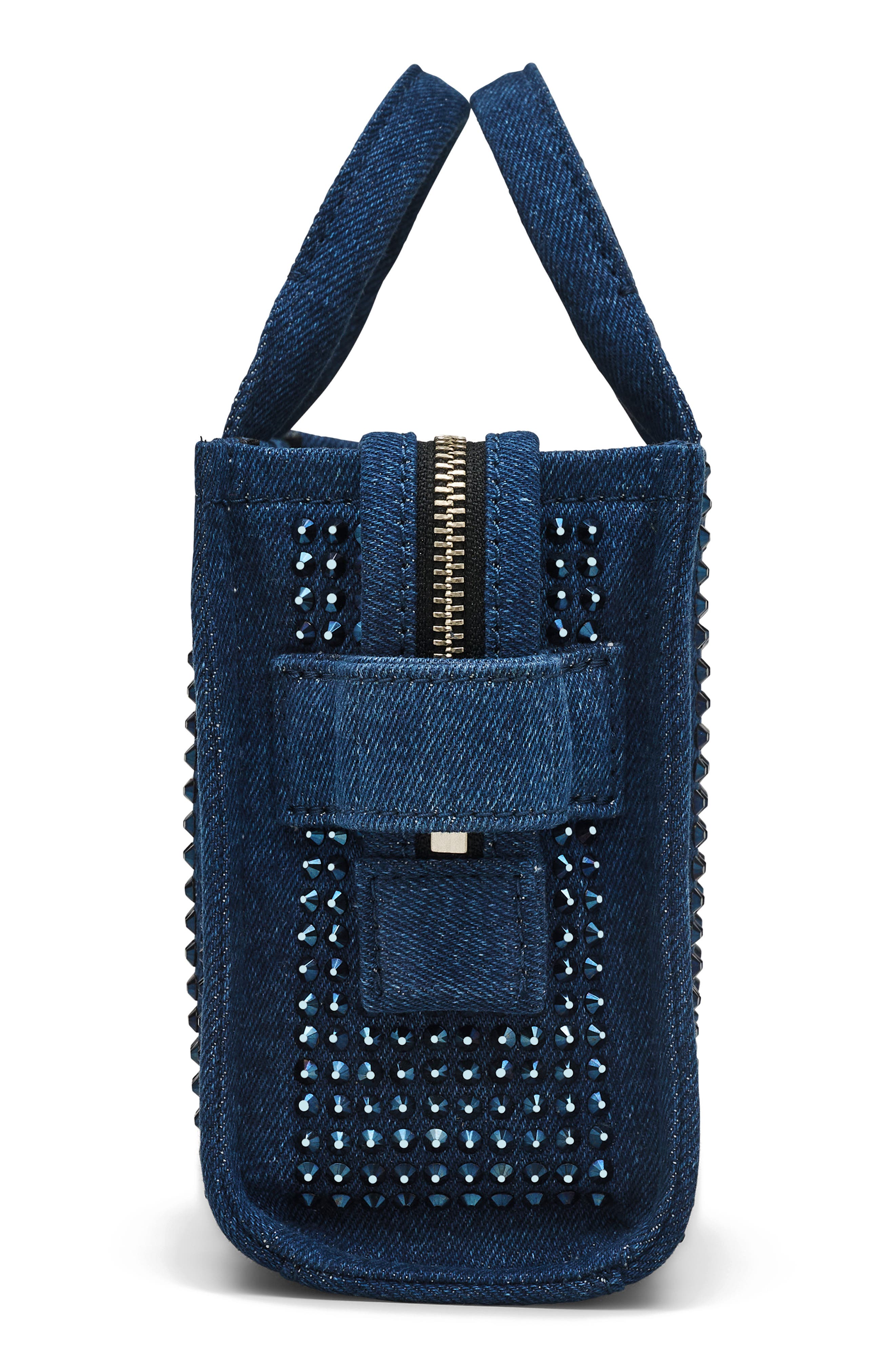 Marc Jacobs The Crystal Denim Crossbody Tote Bag, Alternate, color, 