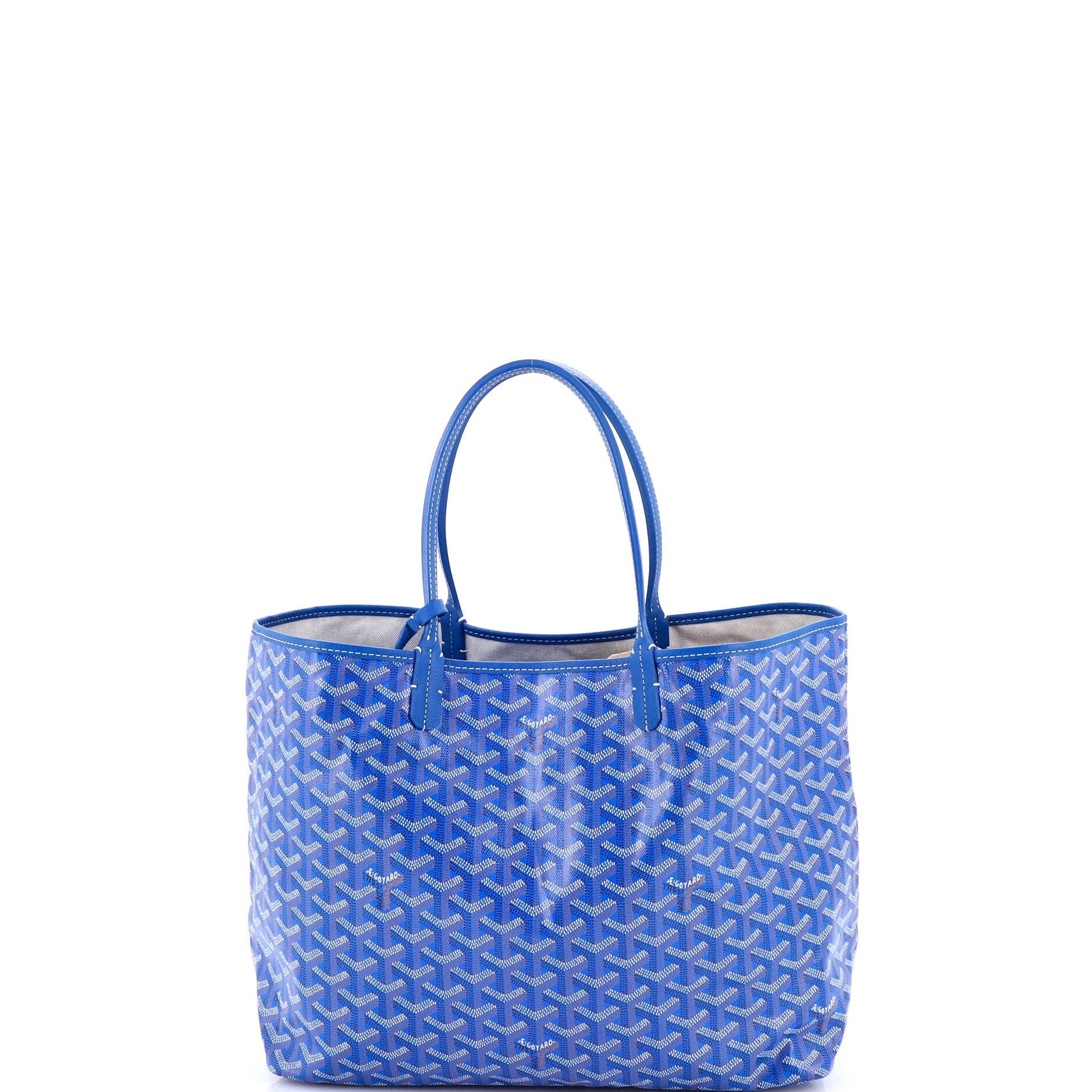 Pre-Owned Goyard Saint Louis Tote Coated Canvas PM, Main, color, Blue