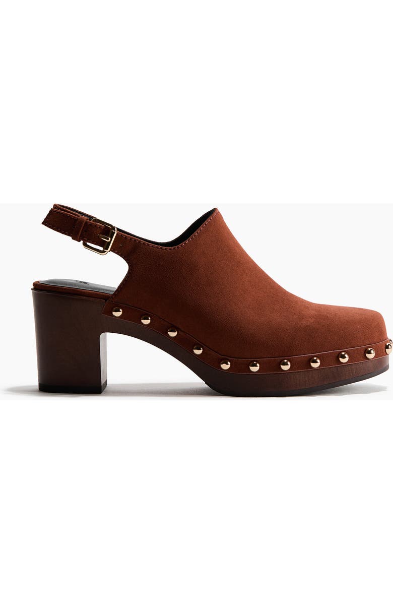 H&M Heeled Clogs, Main, color, Brown