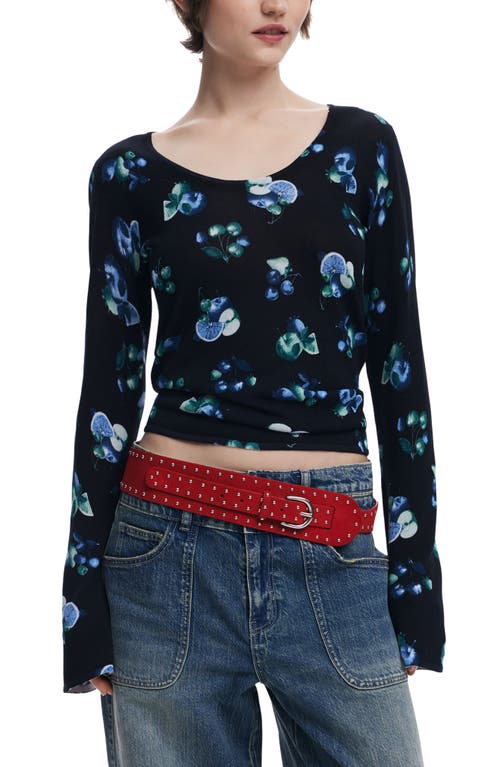 Desigual Print Rib Top