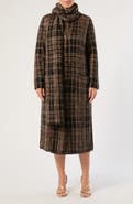 Marina Rinaldi Teiera Plaid Long Cardigan & Scarf Set