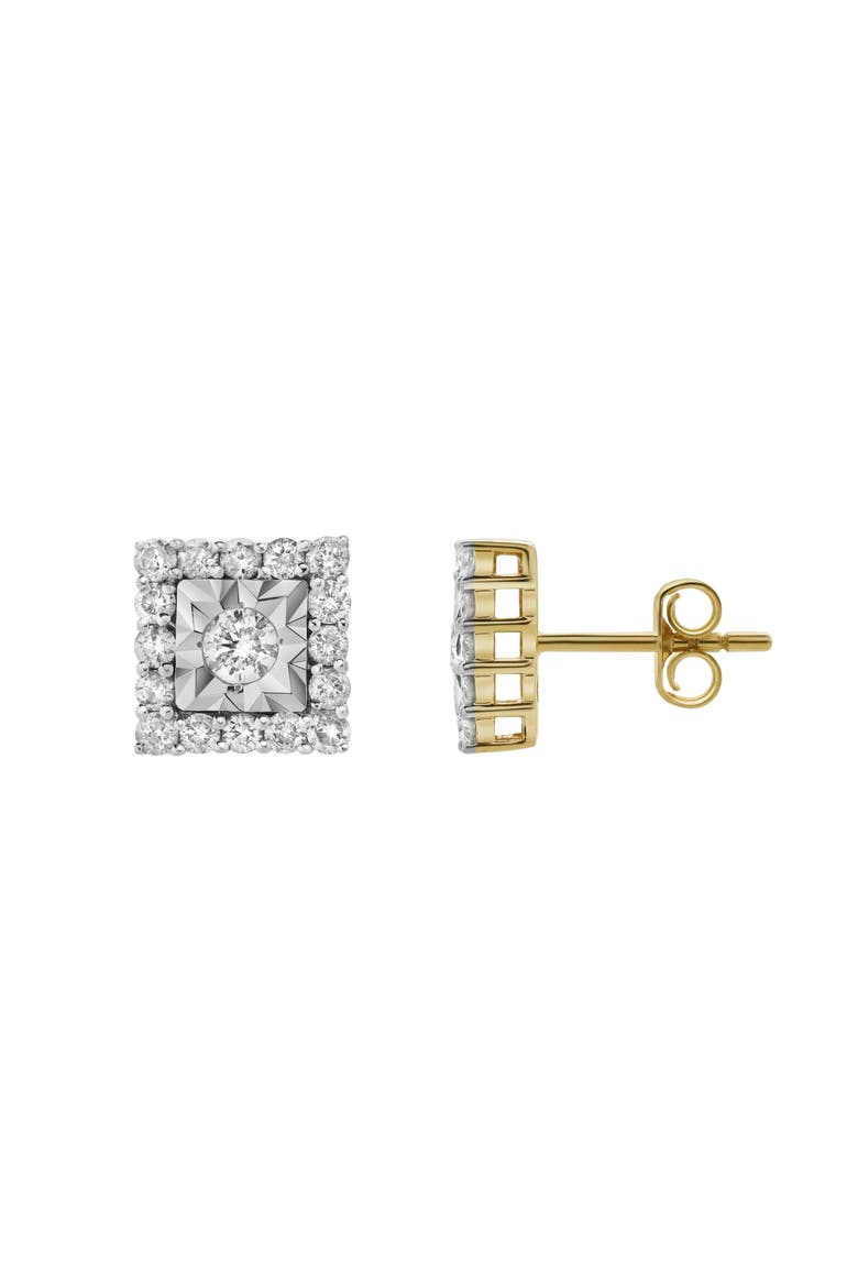 Legatum 10K Gold Diamond Unisex Earrings - 0.74 Cts, Main, color, 10K Yellow Gold