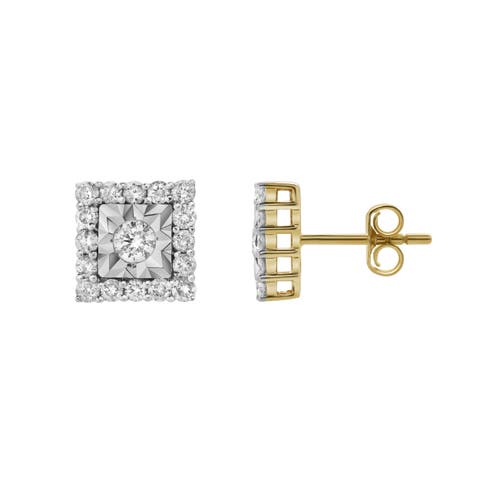 Legatum 10K Gold Diamond Unisex Earrings - 0.74 Cts