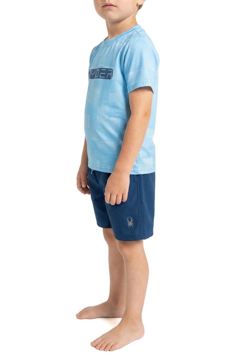 Spyder Kids' Rashguard Top & Swim Trunks Set, Alternate, color, Abyss