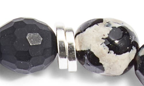 Shop Jonas Studio Evil Eye Beaded Bracelet In Jet