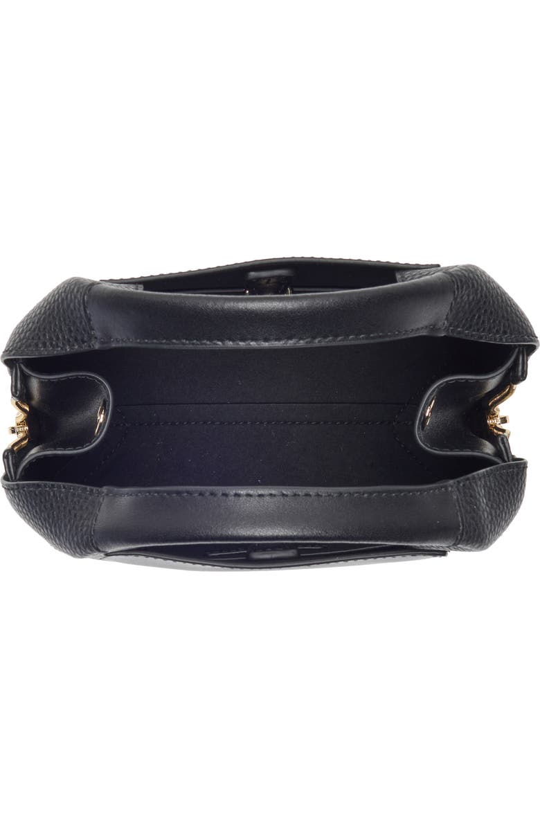 Furla Miagilda Mini Leather Tote, Alternate, color, Nero