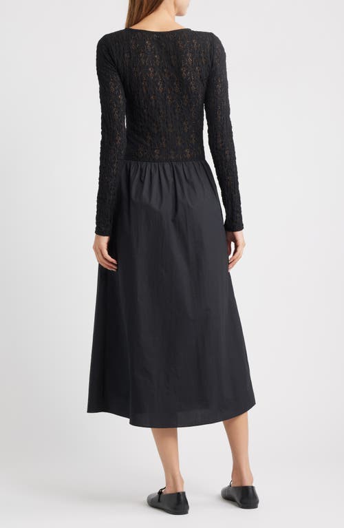 Rails Amberly Lace Bodice Flared Maxi Dress In Black