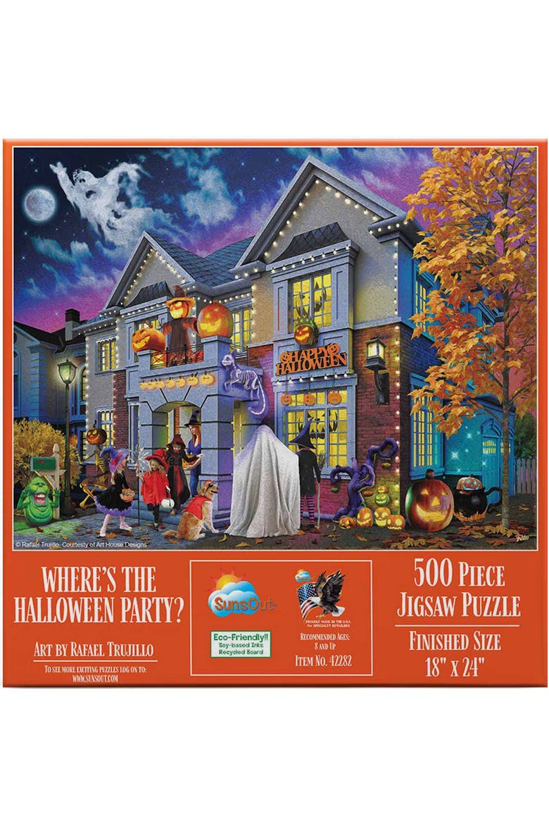 Where's the Halloween Party 500 piece Jigsaw Puzzle for Adults, Alternate, color, Multicolor