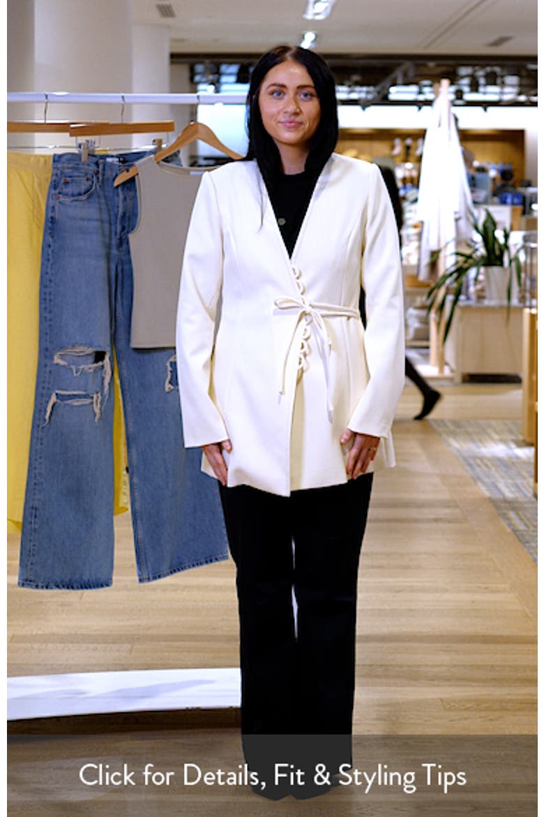 Avril Scallop Trim Tie Waist Blazer video