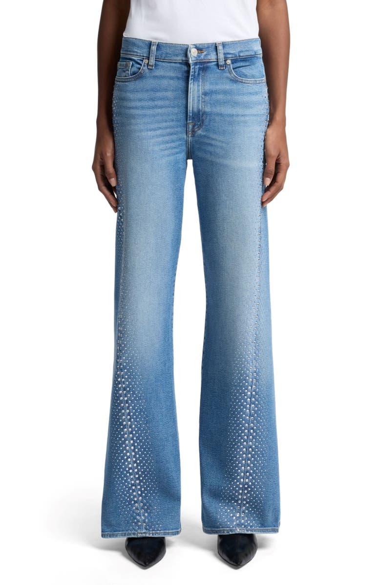 7 For All Mankind Twisted Seam Lotta High Waist Wide Leg Jeans, Main, color, Love Soul