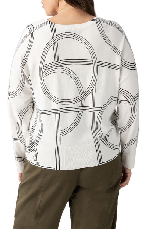 SANCTUARY SANCTUARY ALL DAY LONG FLORAL COTTON BLEND SWEATER