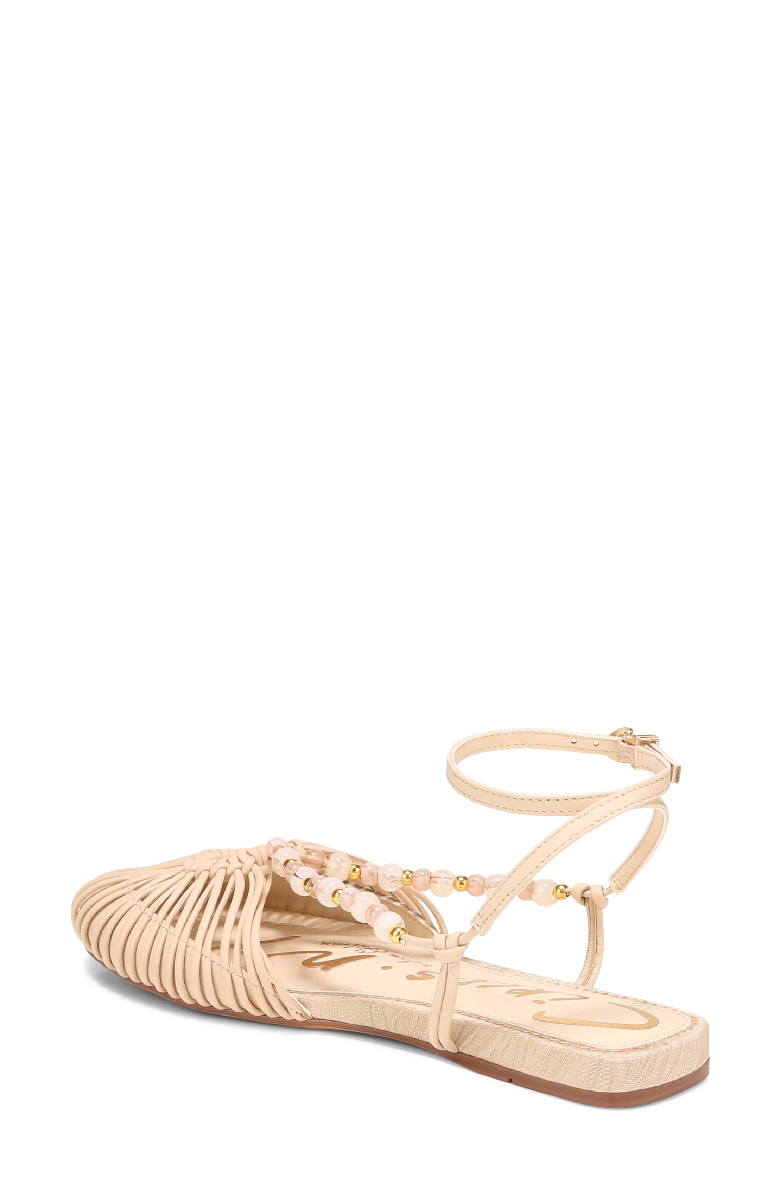 Kassie Ankle Strap Flat, Alternate, color, VANILLA BEAN