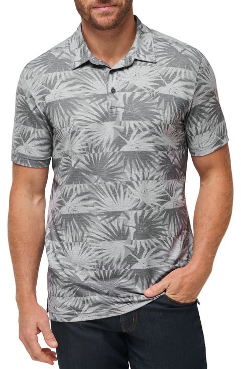 Sign Here Leaf Print Piqué Polo