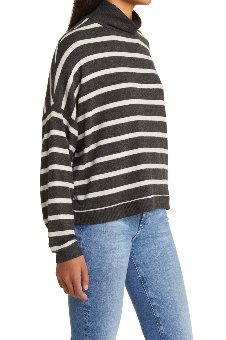 Cloud Mock Neck Sweater, Alternate, color, CHARCOAL C