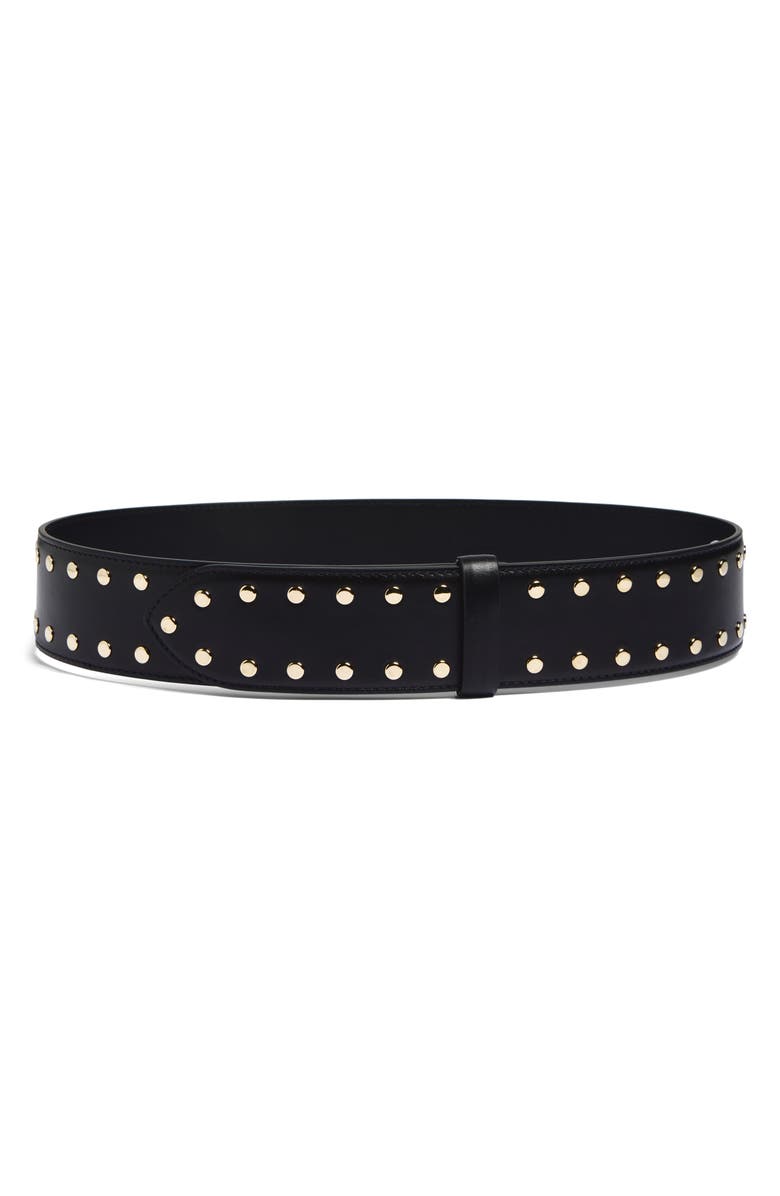 Khaite Studded Leather Belt, Main, color,