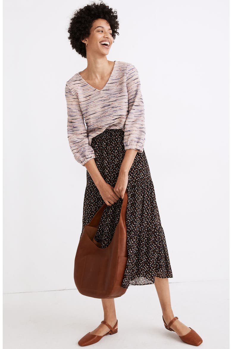 Daikon Jacquard Knit Top, Alternate, color, BLUSH RIVER
