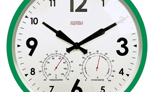 Cloudnola Date & Time Wall Clock In Green