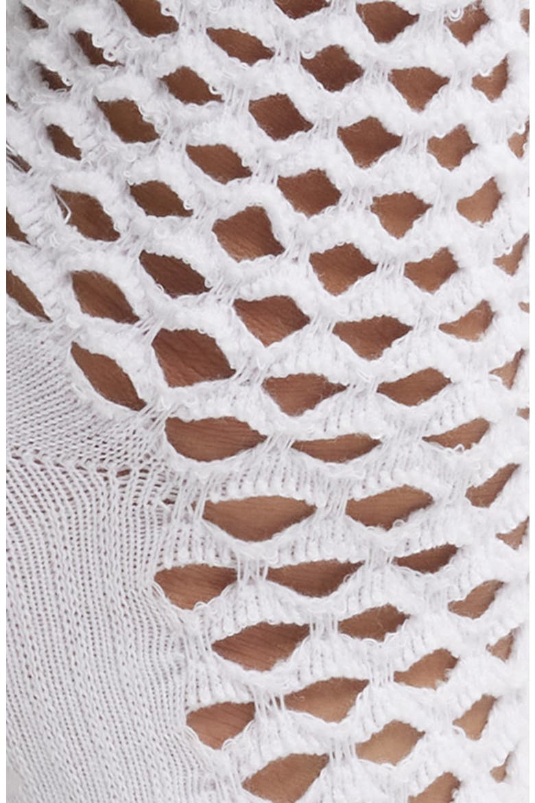 Mesh Grippy Crew Socks, Alternate, color, WHITE