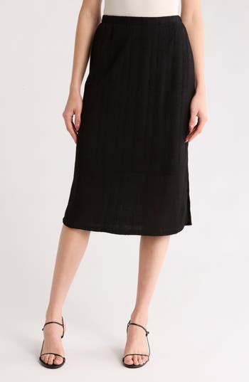 Vince Camuto Slit Maxi Sweater Skirt In Black