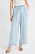 beachlunchlounge Inaya Chambray Drawstring Ankle Pants