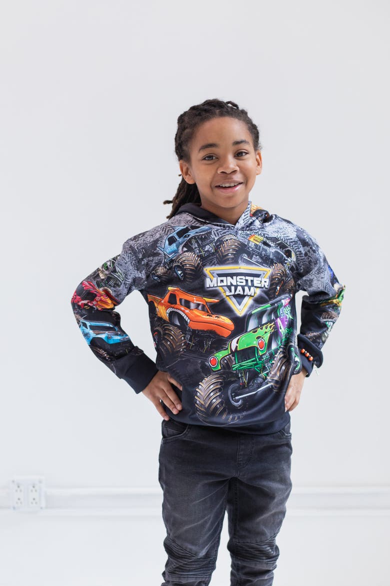 Long Sleeve Hooded Sweatshirt, Alternate, color, Black