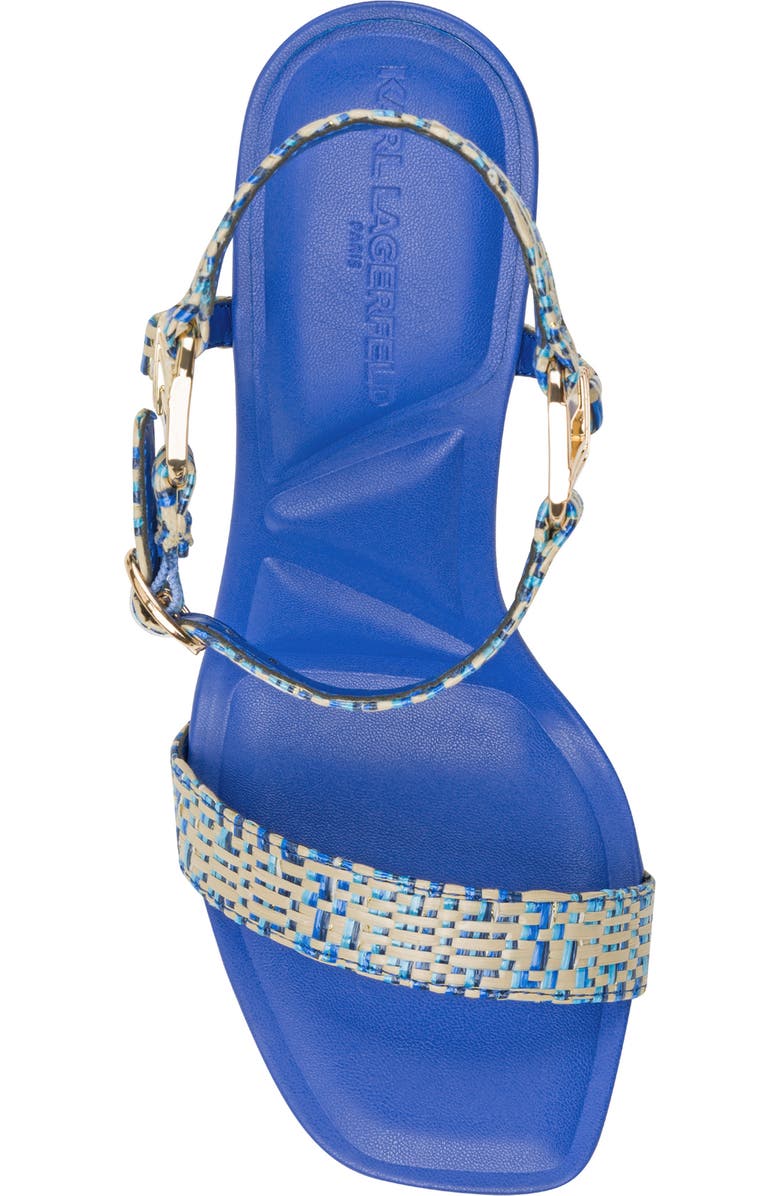 KARL LAGERFELD PARIS Cybil Ankle Strap Sandal, Alternate, color, Blue Multi