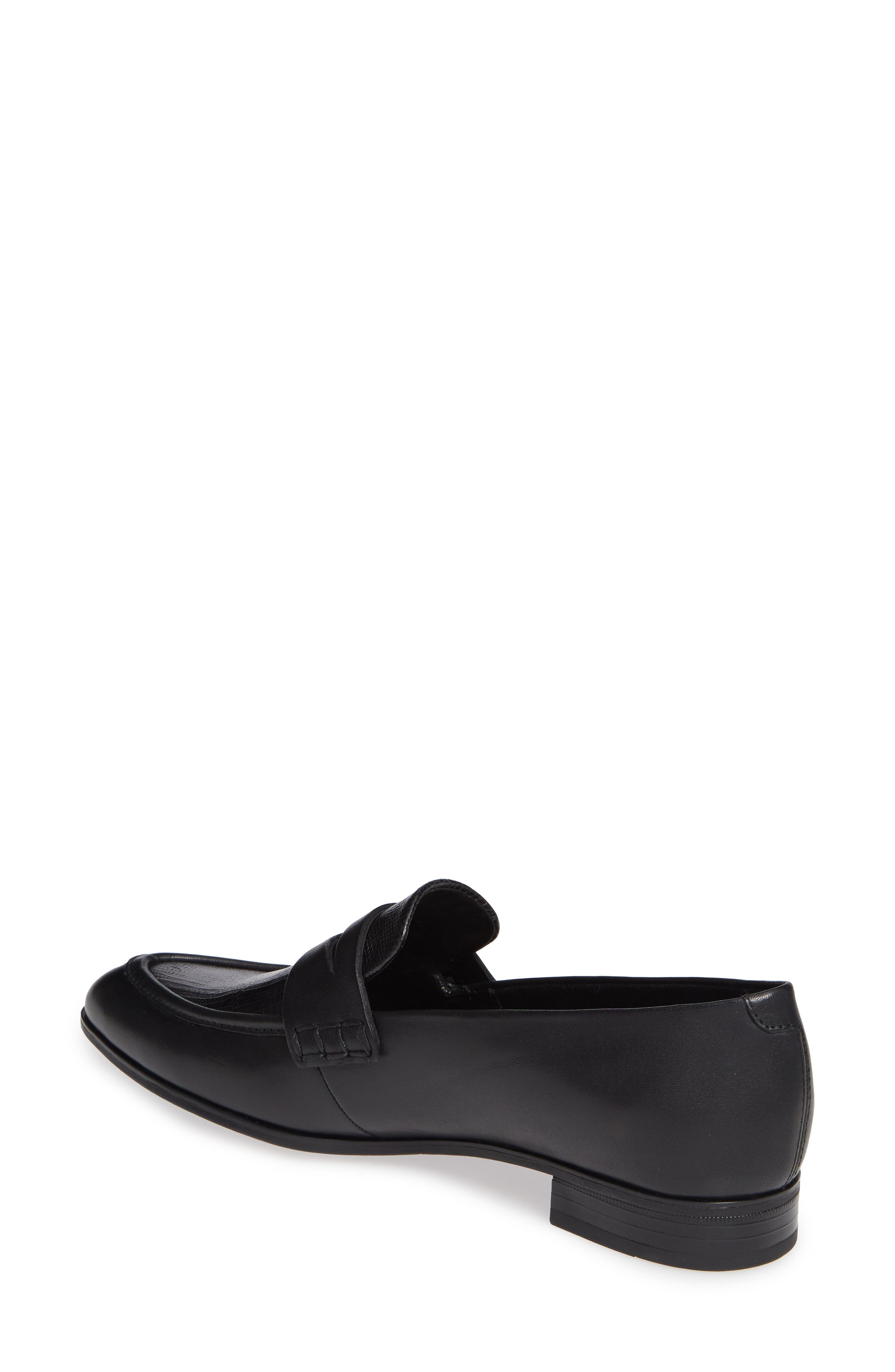 Frances Loafer, Alternate, color, BLACK/ BLACK LEATHER