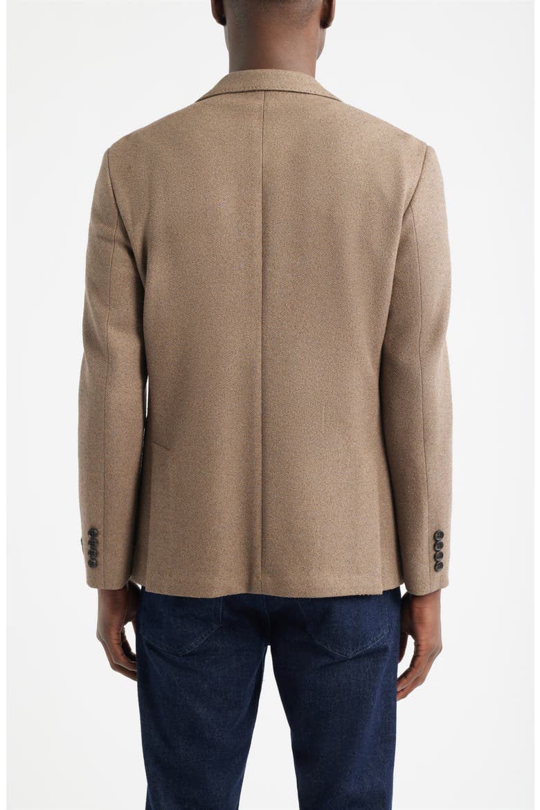 Henrik Trim Fit Brown Knit Cotton Blend Sport Coat, Alternate, color, BROWN KIWI TEXTURED KNIT
