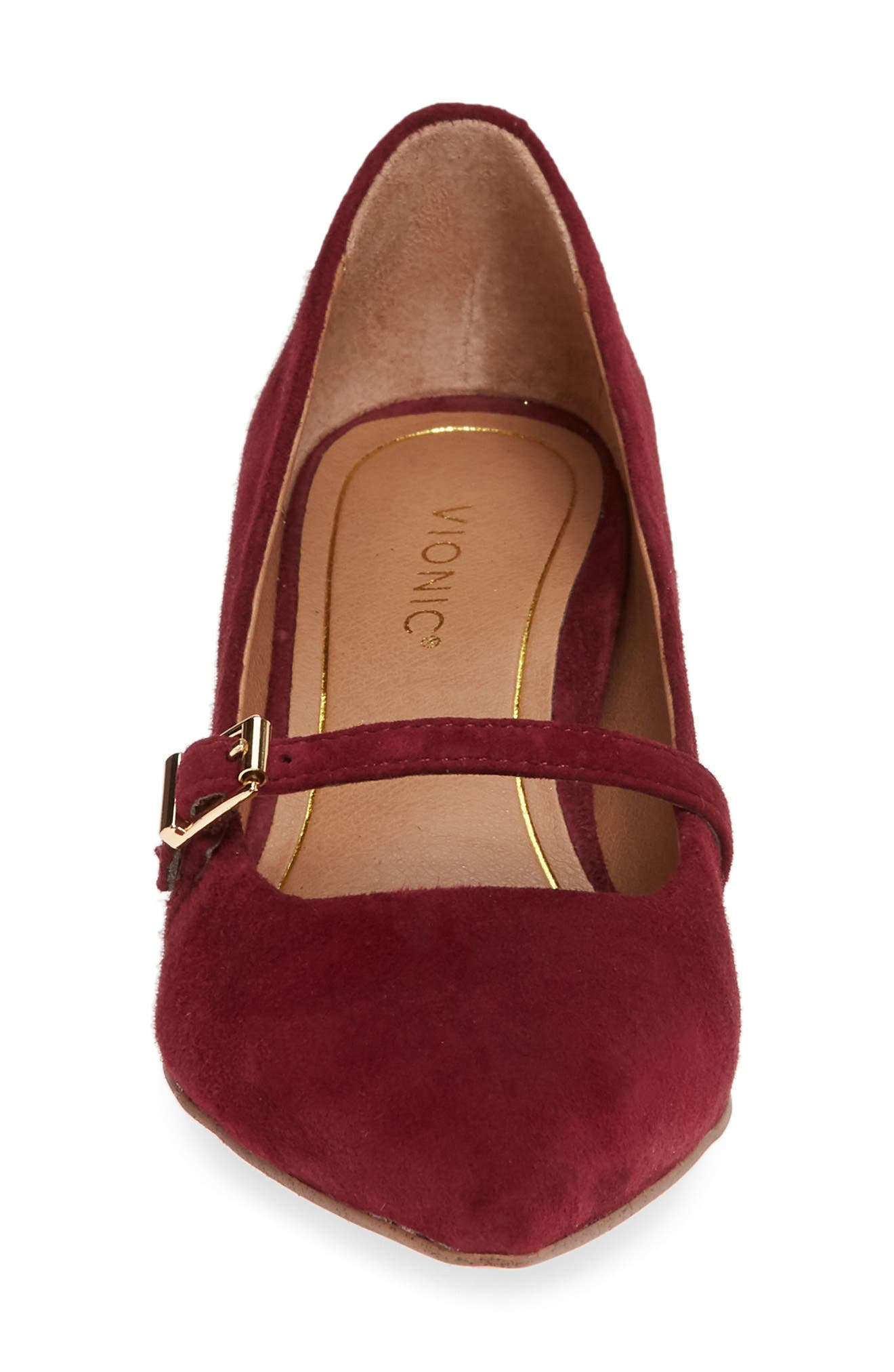 Minnie Kitten Heel Pump, Alternate, color, WINE SUEDE