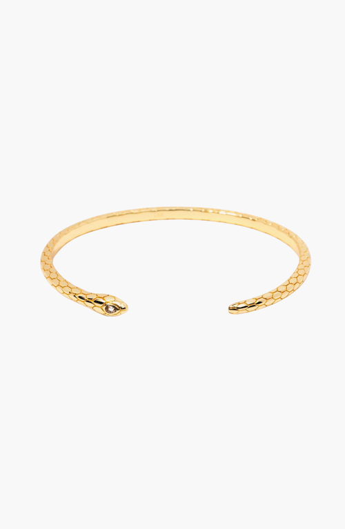 Little Sky Stone Snake Cuff Bracelet In Gold