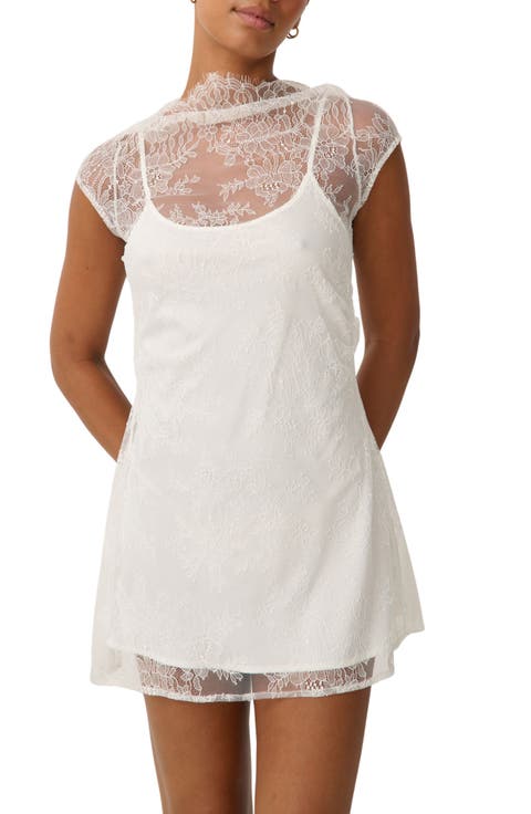 Eloise Lace Overlay Satin Slip