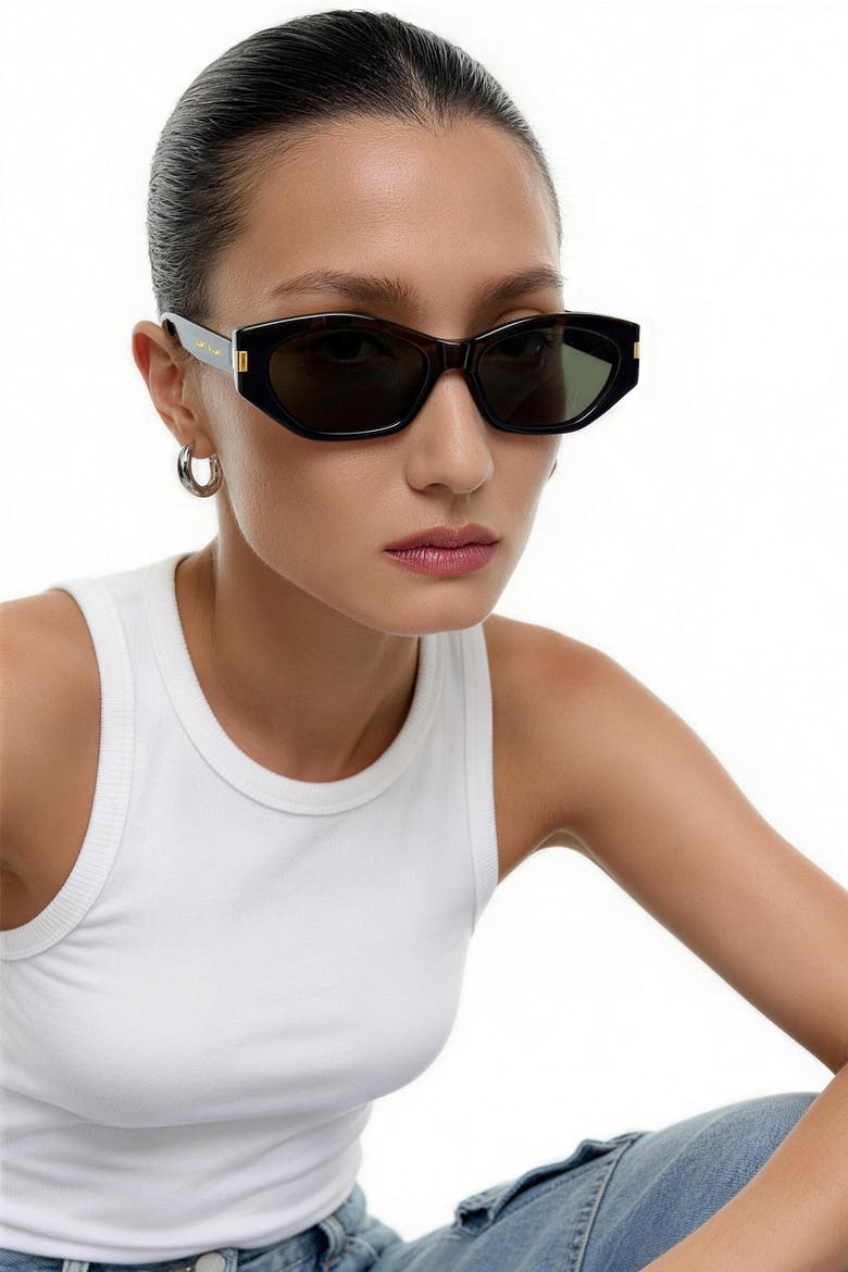 Neo-Noir Polarized Sunglasses, Alternate, color, Black
