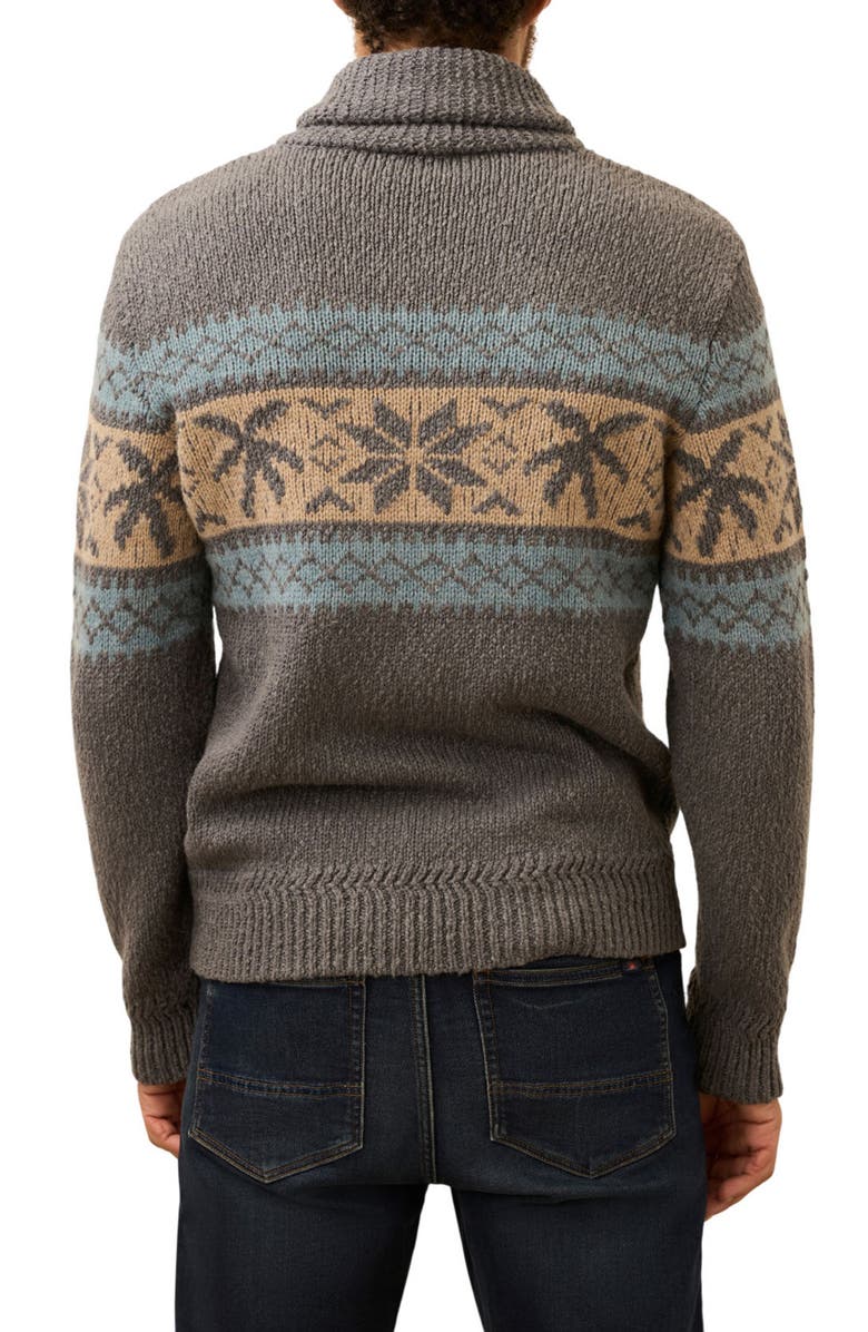 Faherty Surf to Snow Zip-Up Cardigan, Alternate, color, Iron Coast