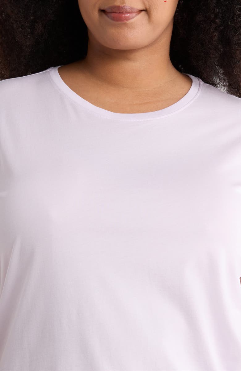 Eileen Fisher Crewneck Organic Cotton T-Shirt, Alternate, color, Lilac Frost