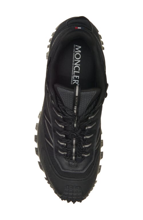 Moncler Trailgrip Gtx Leather Sneaker In Black