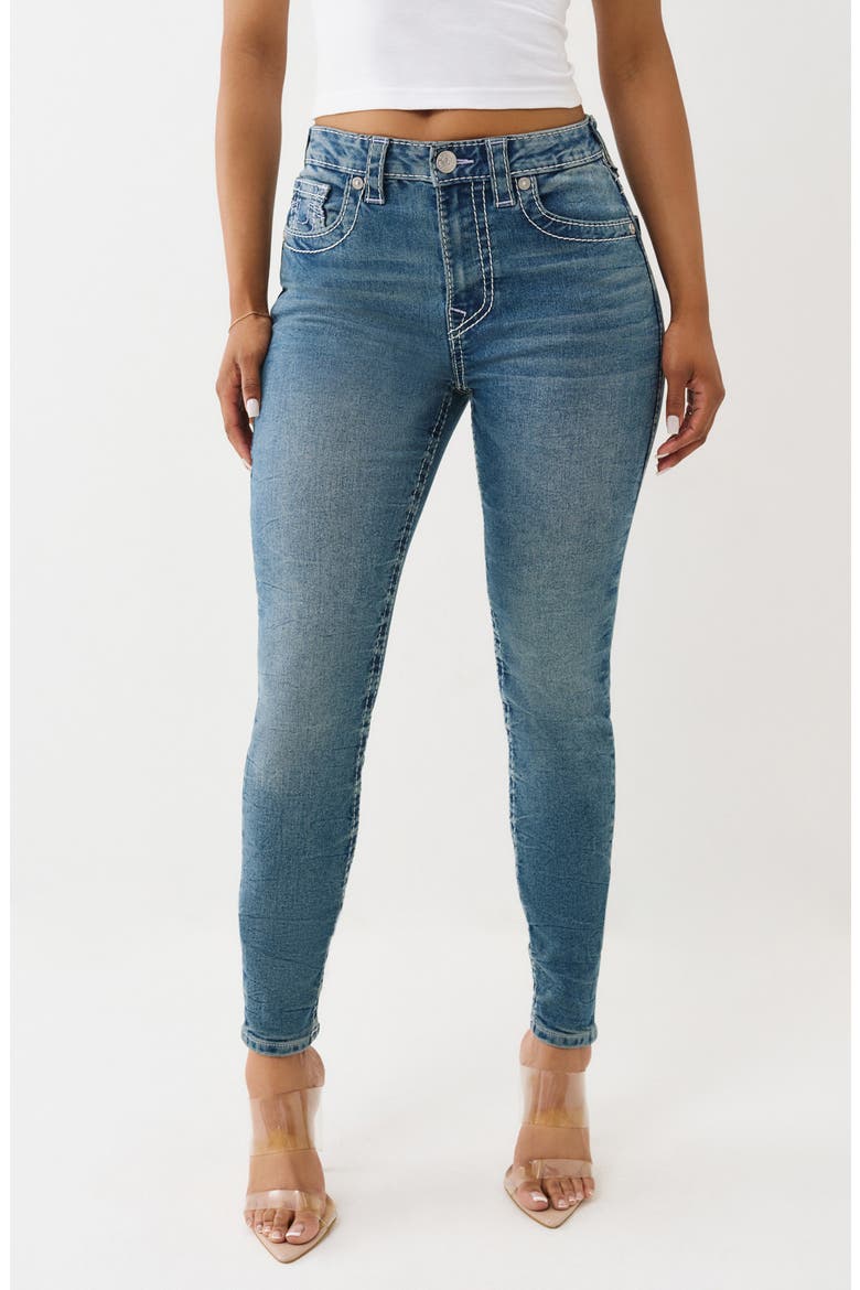 Halle Big T High Waist Ankle Skinny Jeans, Main, color, MEDIUM COZY FIRESIDE WASH