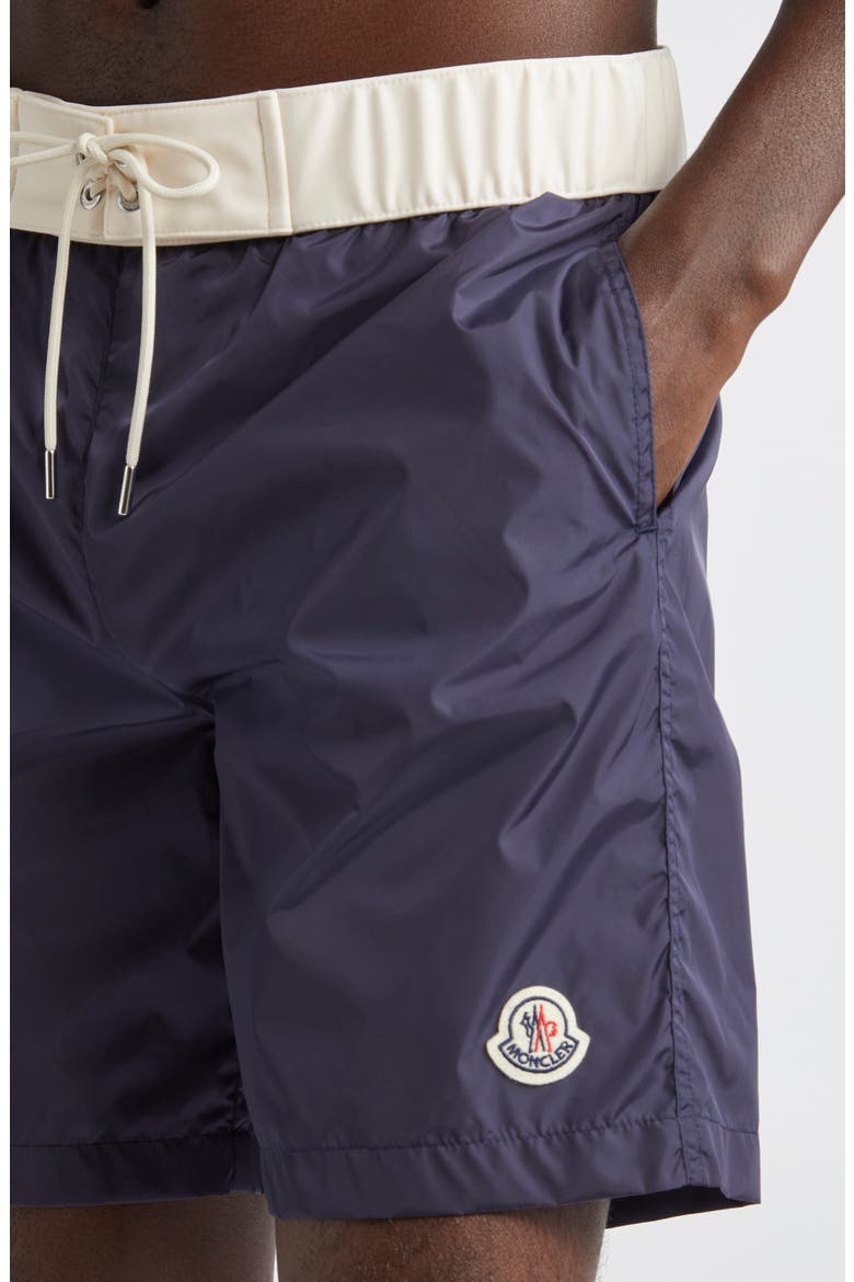 Logo Patch Swim Trunks, Alternate, color, INKLING