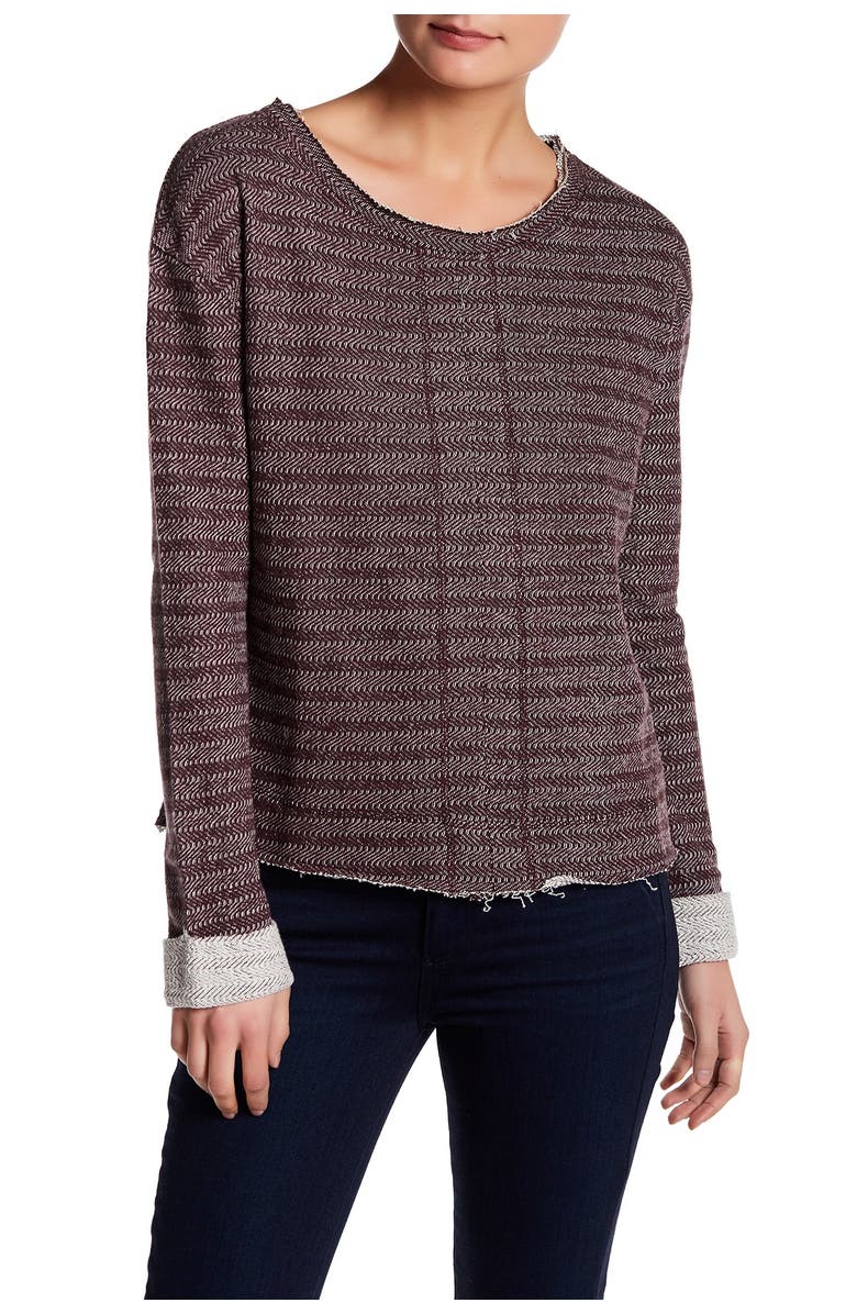 Melrose and Market Herringbone Pullover Sweater, Main, color, 