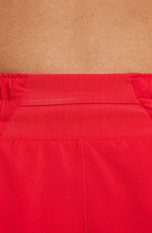 Nike Dri-fit Mid-rise 3-inch Brief-lined Shorts In Red