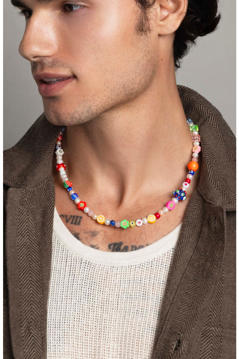 Berry Pearl Necklace, Alternate, color, White / Multicolor