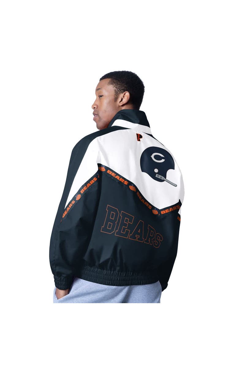Pro Player Men's Pro Player White/Navy Chicago Bears Tape II Lightweight Full-Zip Jacket, Alternate, color, White