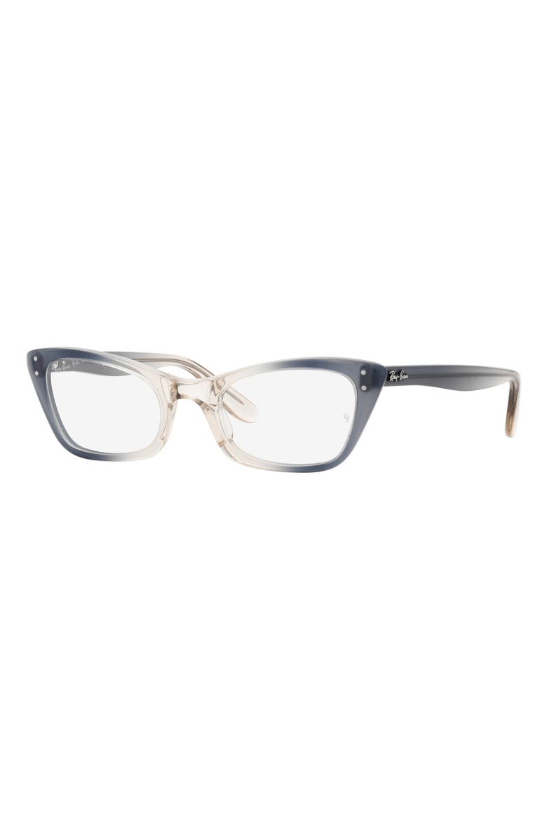 47mm Cat Eye Optical Glasses, Alternate, color, TRANSPARENT BLUE