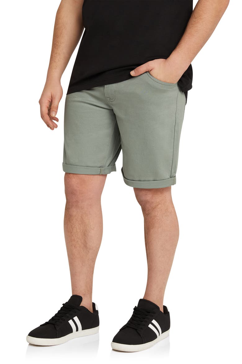 Colton Stretch Cotton Denim Shorts, Alternate, color, SAGE