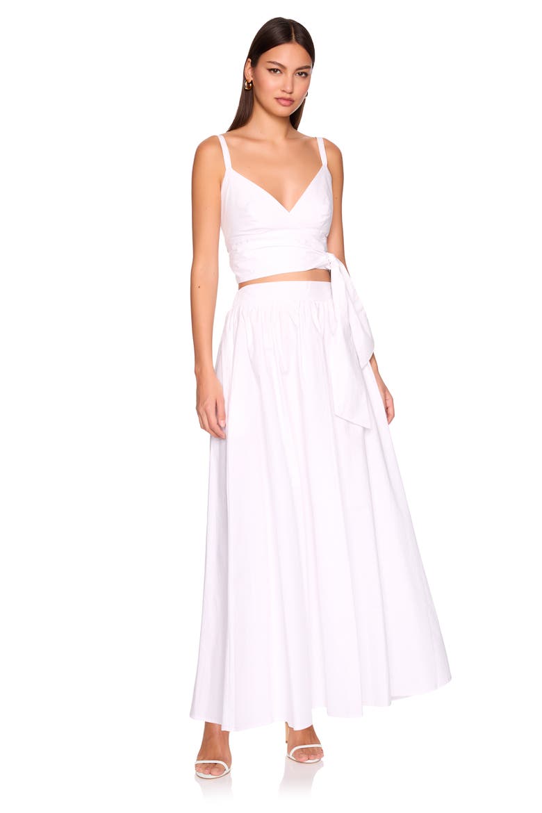 Cotton Poplin Maxi Skirt, Alternate, color, SUGAR