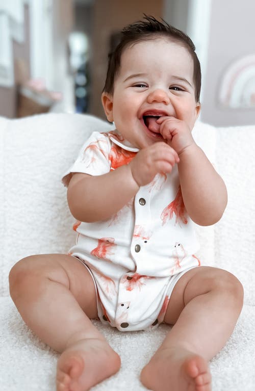 L'ovedbaby Organic Cotton Polo Romper In White