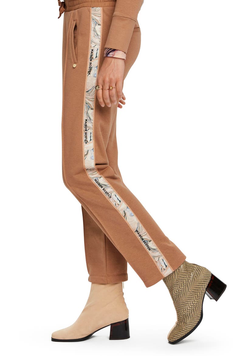 Taped Sweatpants, Alternate, color, CAMEL