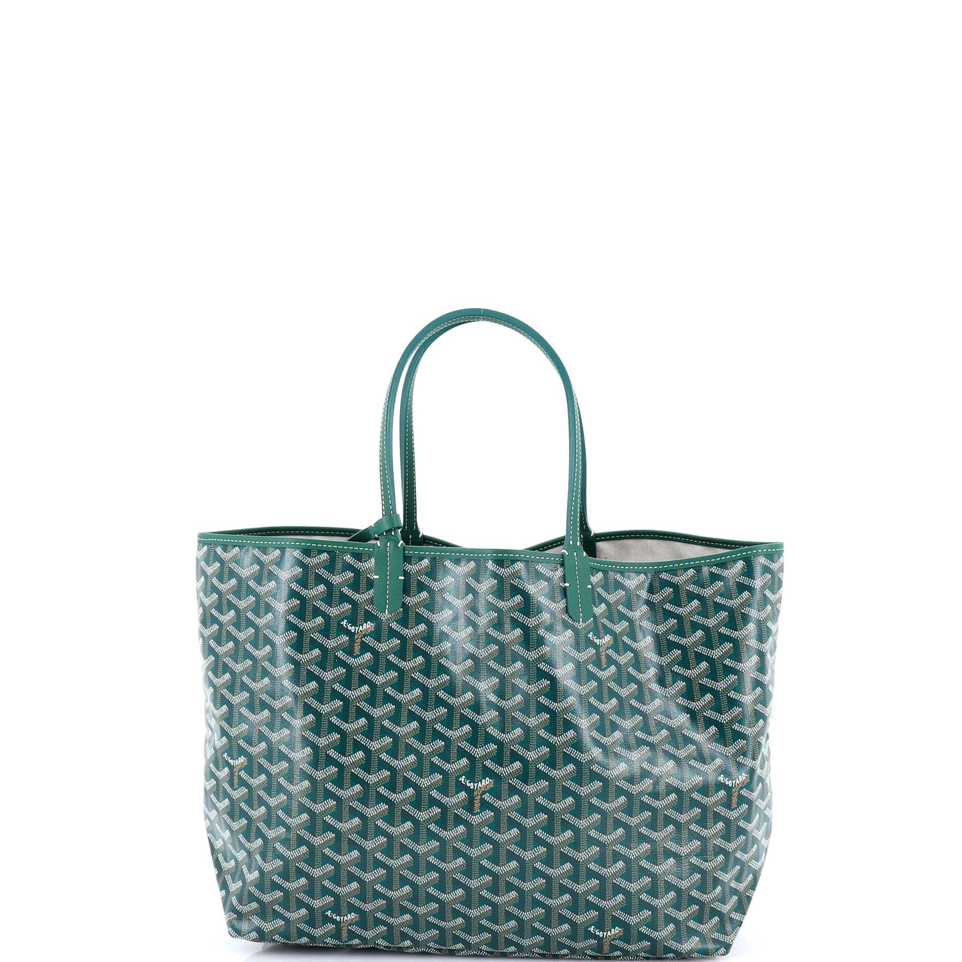 Pre-Owned Goyard Saint Louis Tote Coated Canvas PM, Main, color, Green