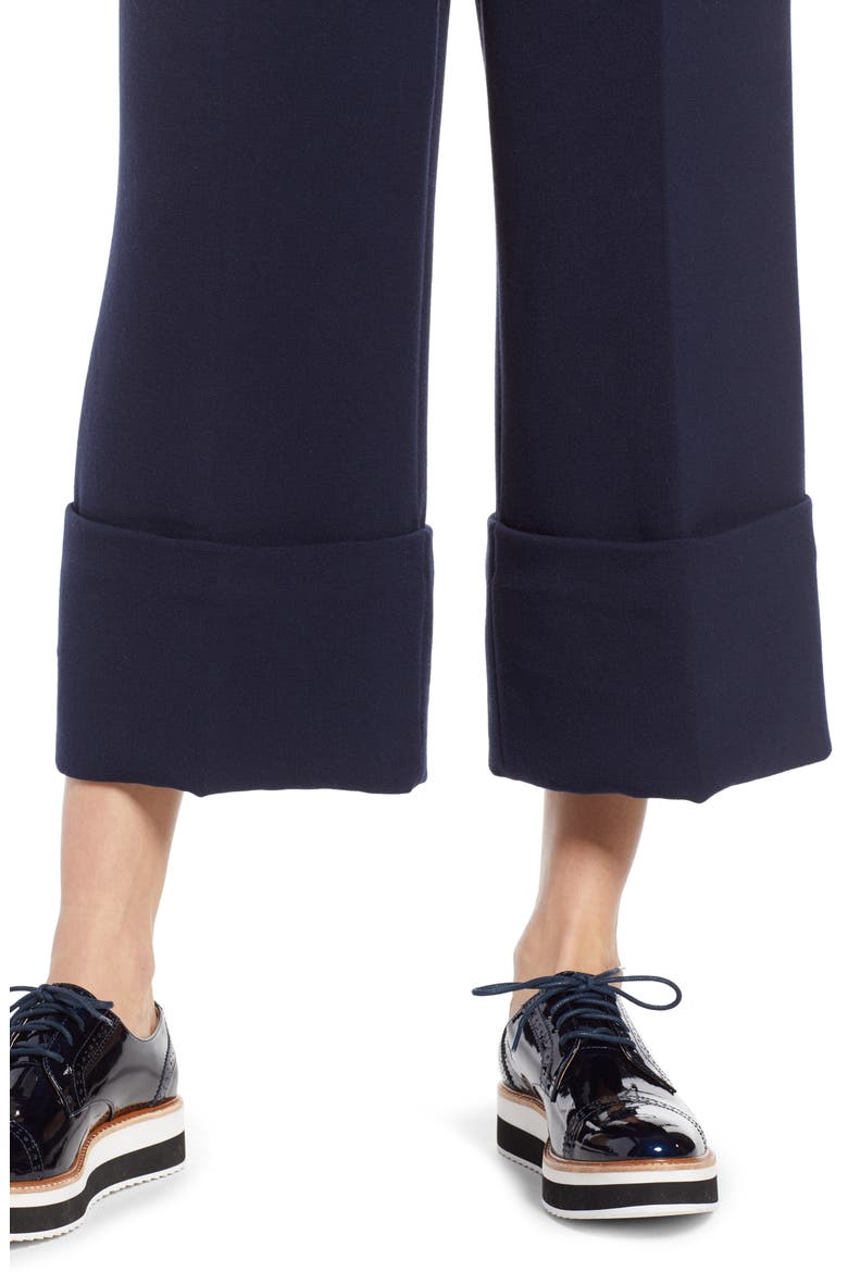 x Atlantic-Pacific High Waist Wide Cuff Ankle Pants, Alternate, color, NAVY