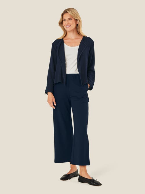 Masai Copenhagen Majulitta Open Front Long Sleeve Jacket In Blue